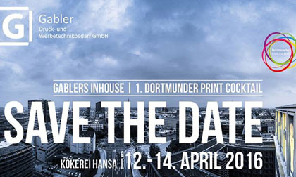 Premiere: Einladung zum »Dortmunder Print Cocktail« Renommierter Branchentreff findet erstmals in der Kokerei Hansa vom 12. bis 14. April statt